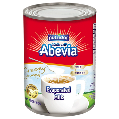 Abevia Evaporated Milk 48*400G Carton